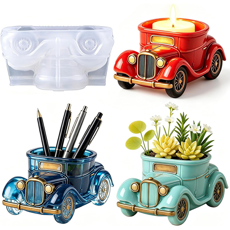 Succulent Set - Силиконовая форма 3D «Винтажный автобус» для
