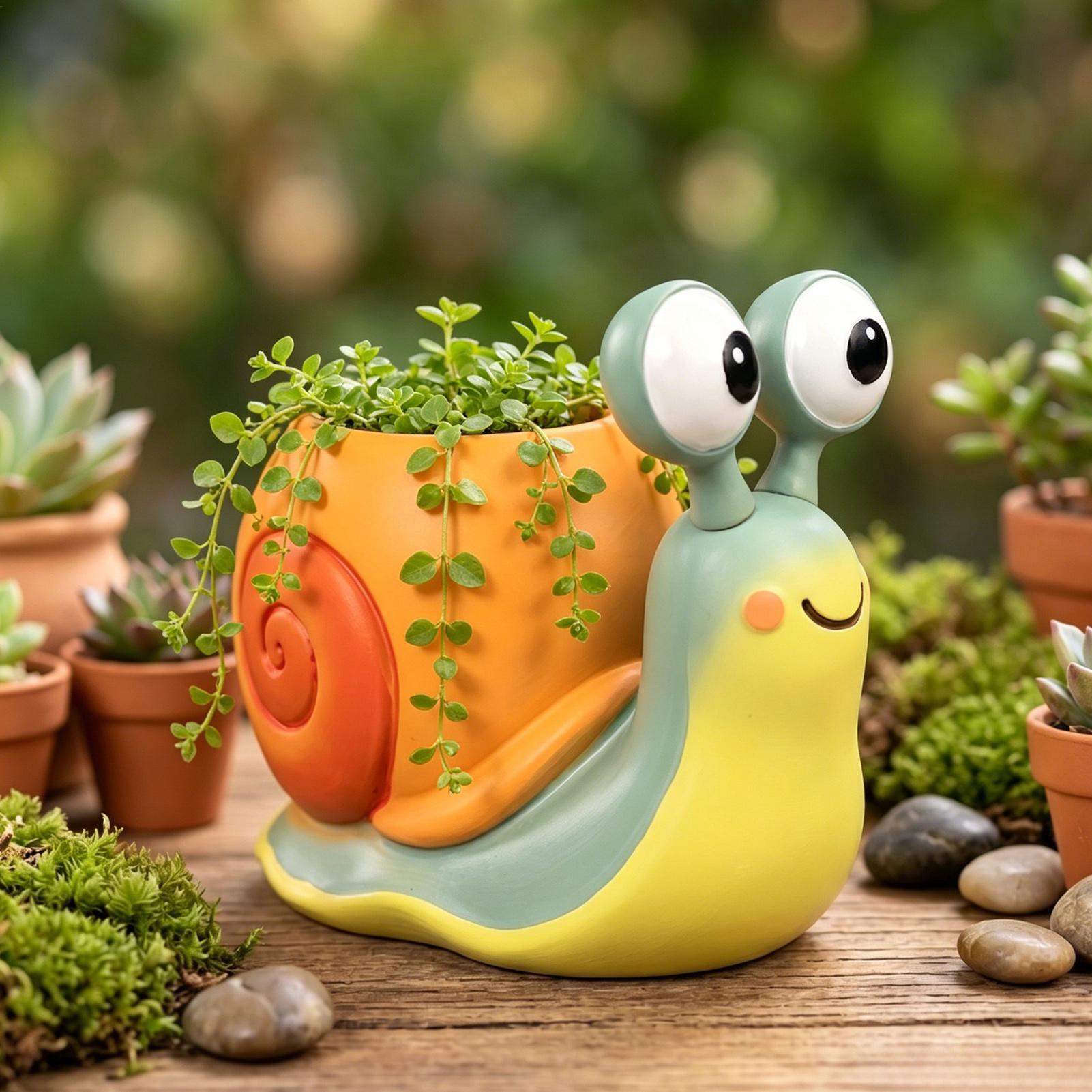 Кашпо в форме улитки, подставк – обзор и цена Succulent Set