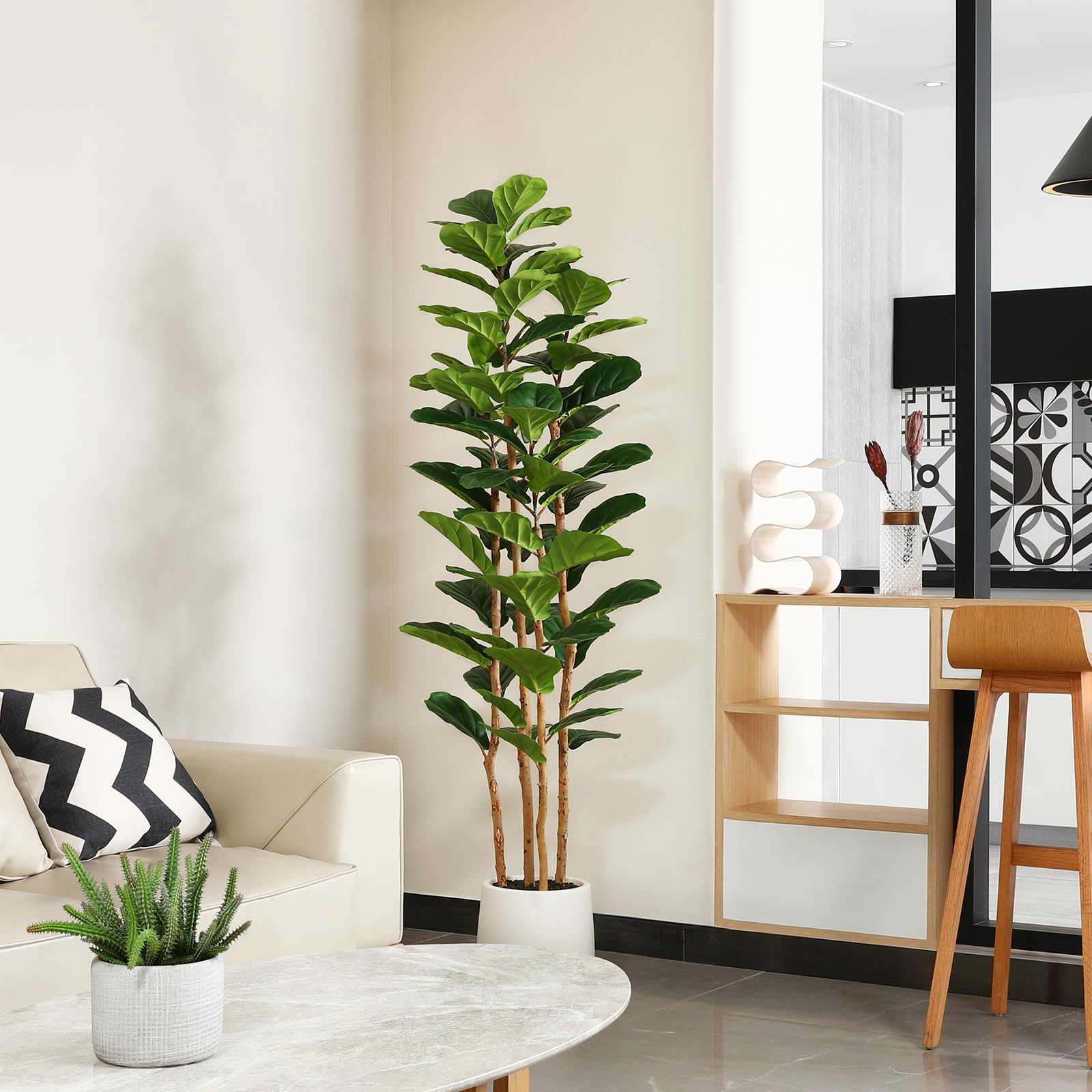 Искусственное дерево фикуса с  – обзор и цена Fiddle Leaf Fig
